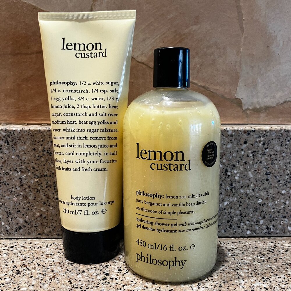 Philosophy Lemon Custard Body Lotion and Shower Gel!! NEW